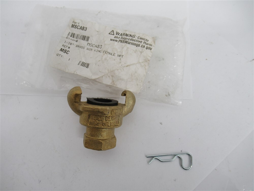 Dixon MSCAB3 , 1/2" FNPT Brass Air King Coupling