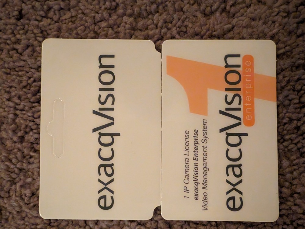 Exacqvision Enterprise License Card