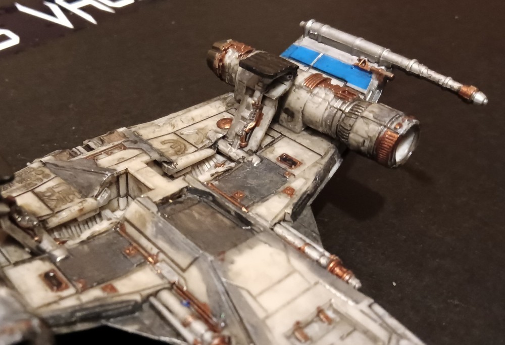 Custom Painted Star Wars Micro Galaxy Squadron Lt. Callahan’s E-wing, #0121