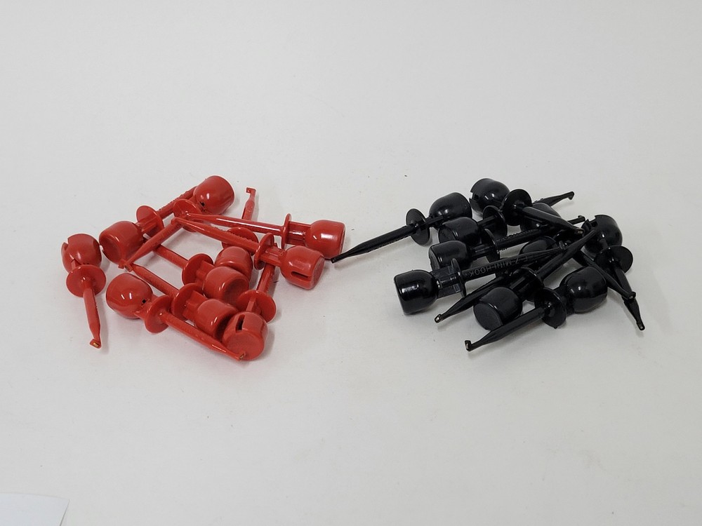 20X EZ Mini-Hooks - 10 red & 10 black - EZ hook