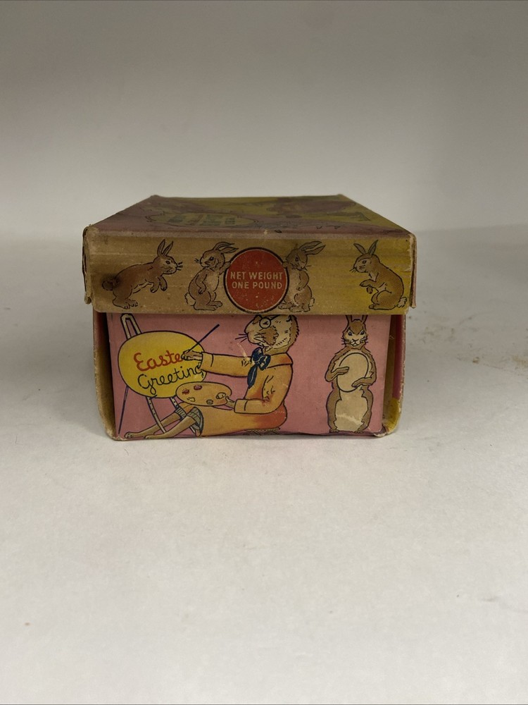 Brachs Advertising Candy Chocolate Fruit Nut Nested Egg Easter Bunnies 1950s Box
