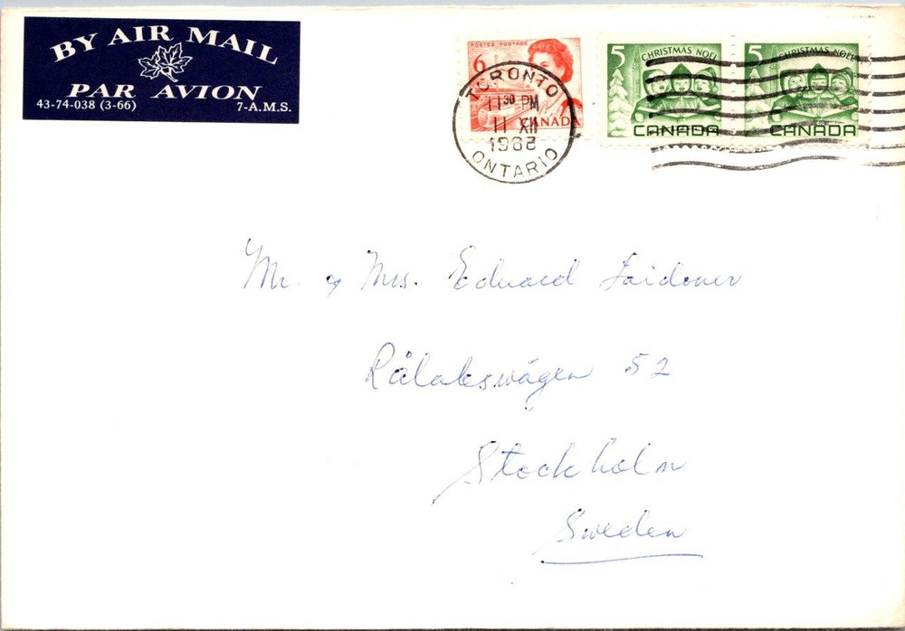 Canada 1988 Toronto Ont - Airmail - A02368