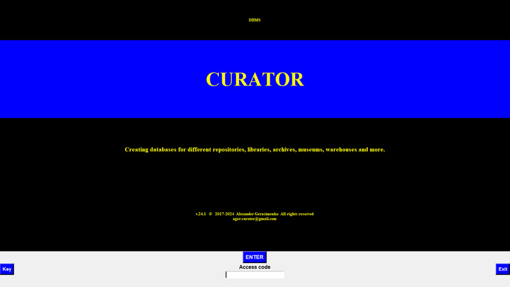 DBMS Curator - Database Management Software (Online Download)