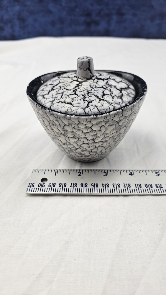 German Crackle Glaze Sugar Bowl