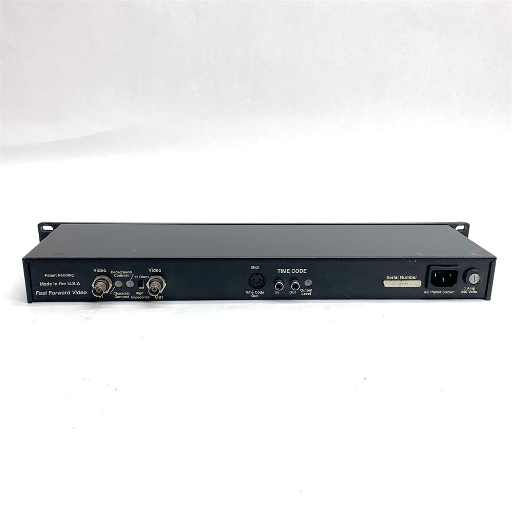 Fast Forward Video F22 Time Code Generator Reader Inserter Clock 1U Rack Mount