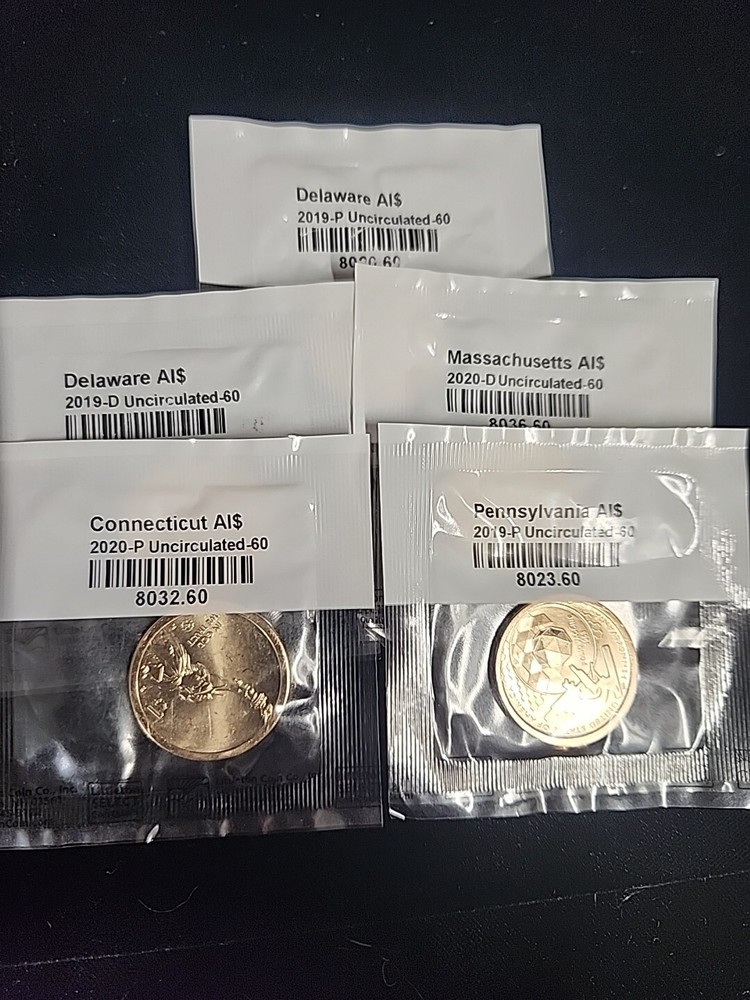 (5) US UNCIRCULATED DOLLAR COINS 2019-2020 R103