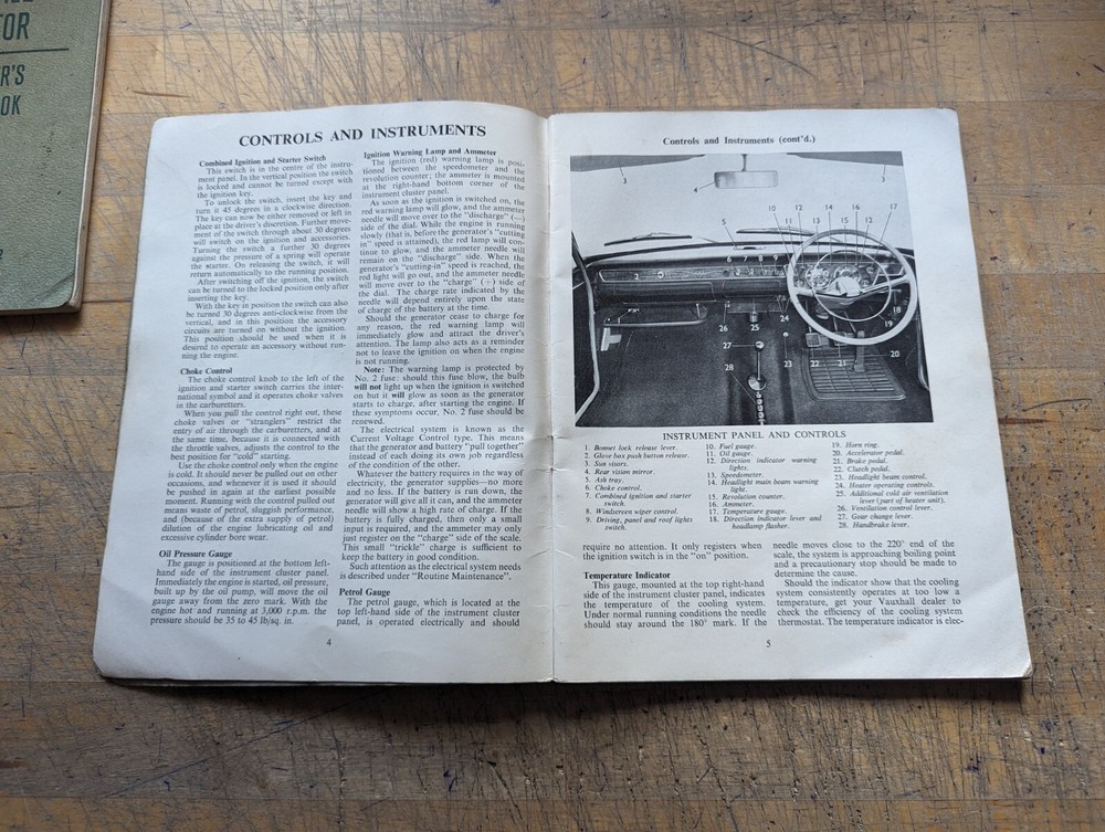 1962 Vauxhall VX 4/90 Owners Handbook