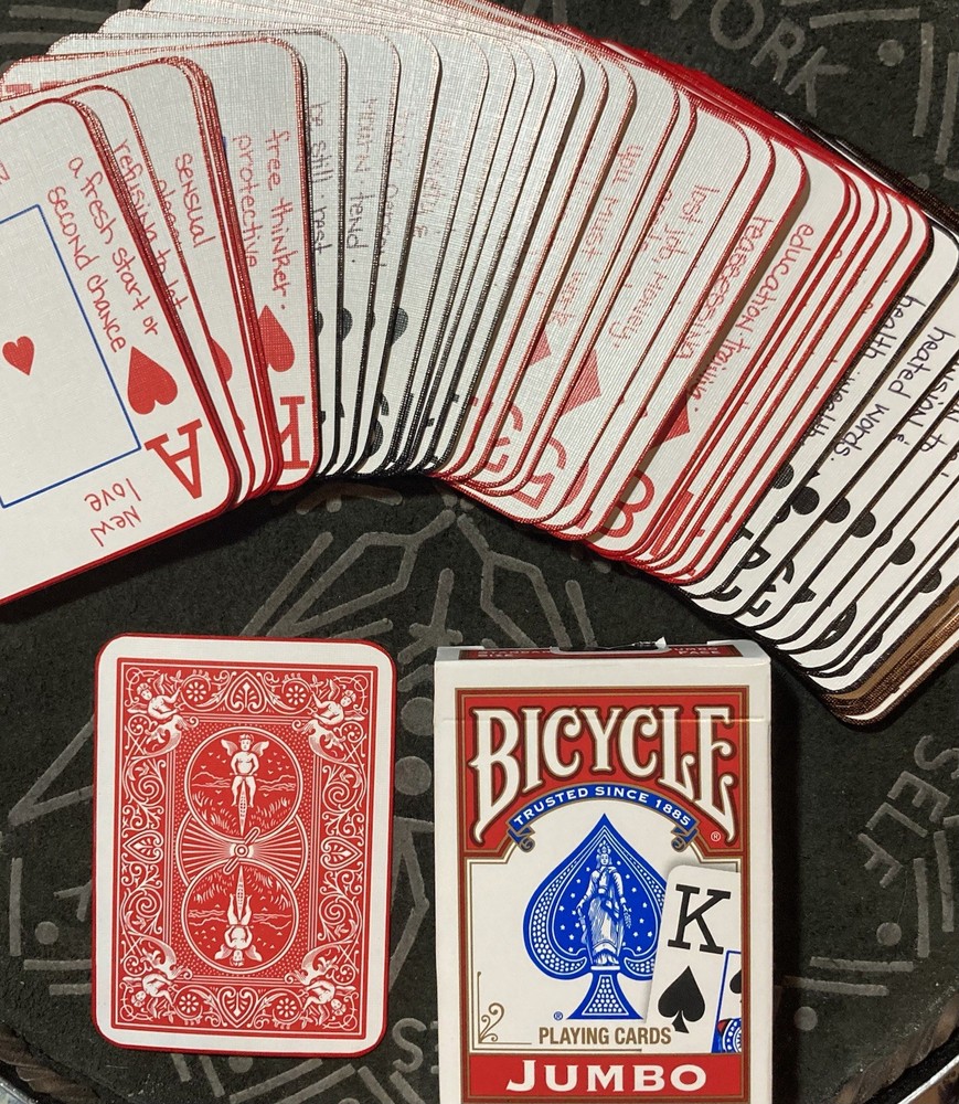 Playing Card Cartomancy Fortune Telling Divination Deck - Handwritten