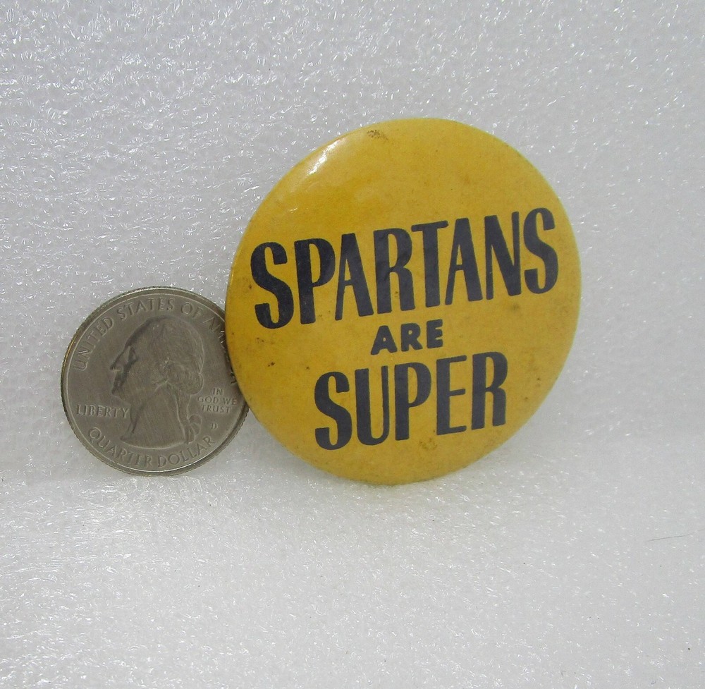 Spartans Are Super Button Pin