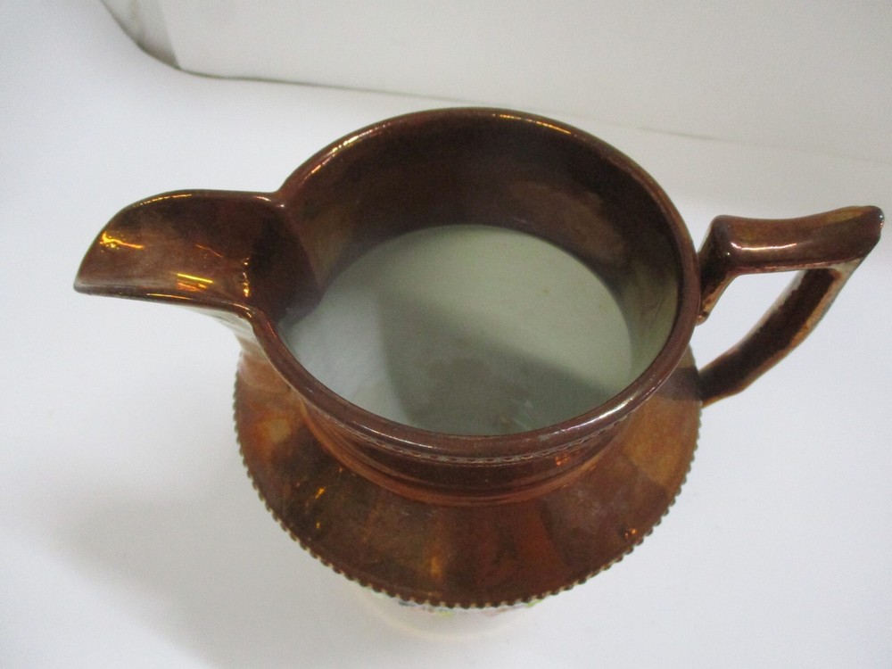 Vintage Copper Luster Lusterware Pitcher Lot A30