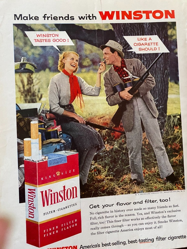 Winston Cigarettes, Full Page Vintage Print Ad