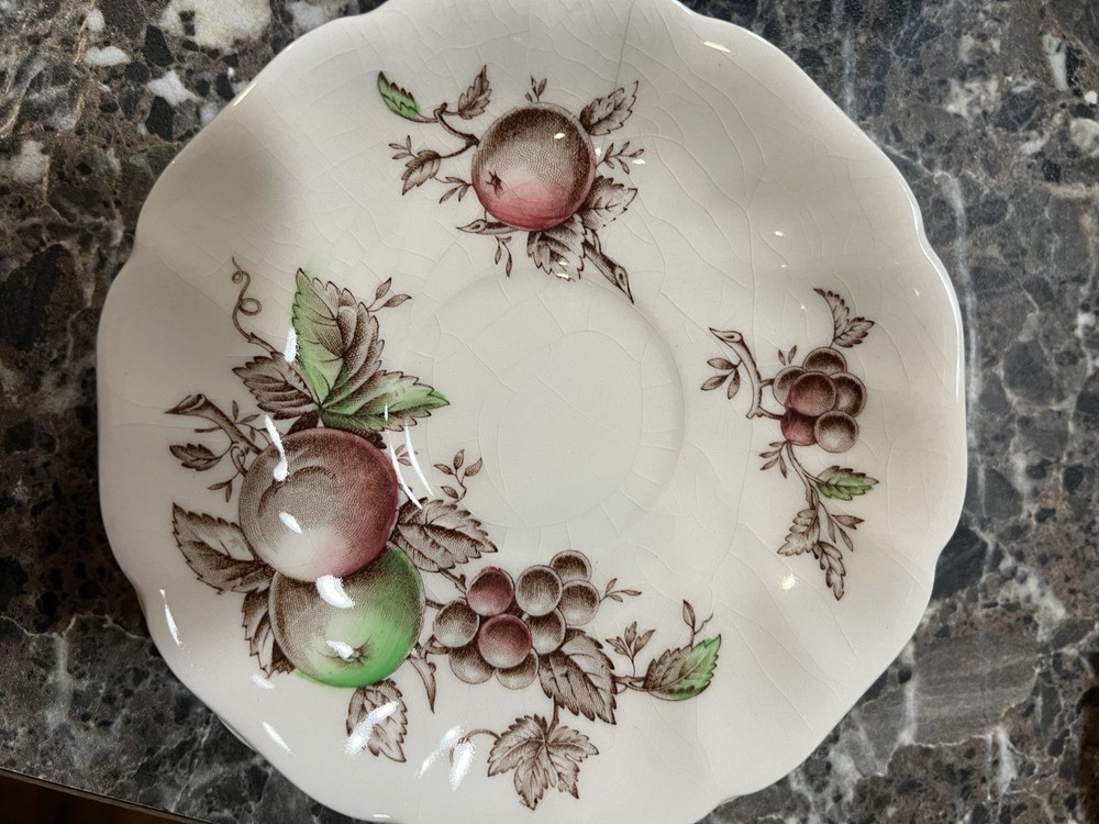 Johnson Bros Harvest Time Vintage Ceramic Dinner Set Fruit Pattern England