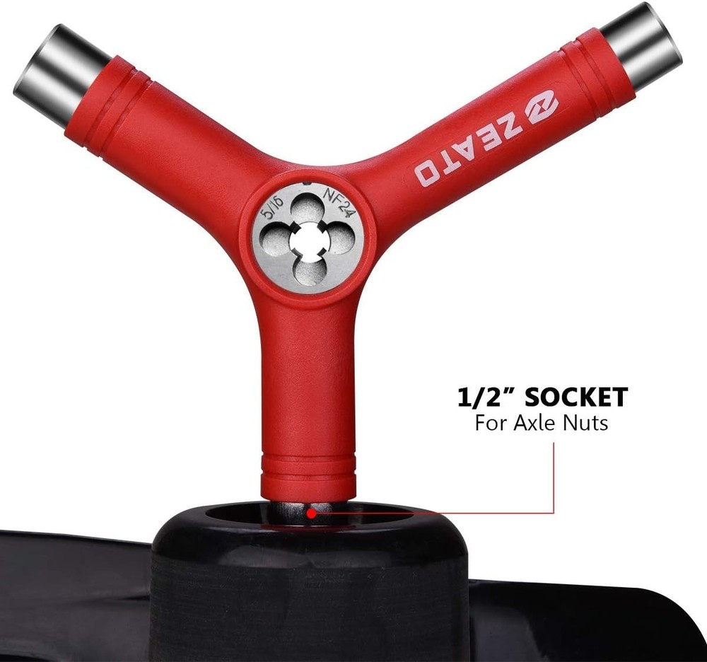 Multi-Functional Skateboard Tool with T-Type Allen Key & Phillips Screwdriver