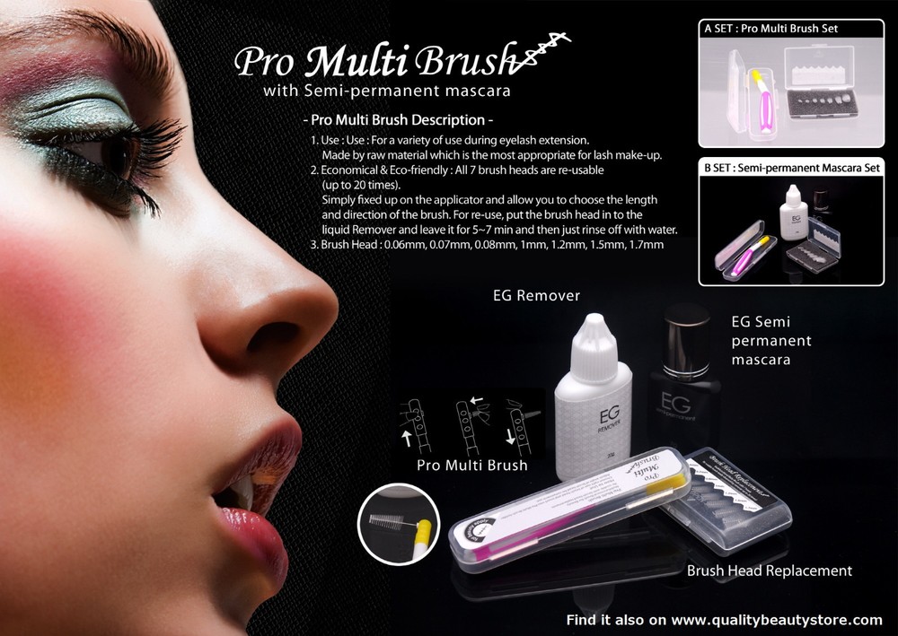 Eyelash Glam EG Semi-Permanent Mascara Kit - For Eyelash Extensions