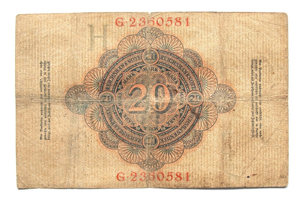 Germany 20 Marks 1910 Banknote