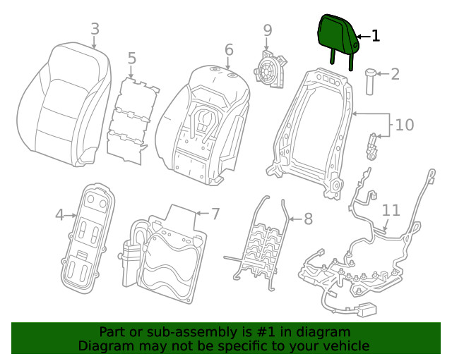 Genuine GM Headrest Outer 85735315