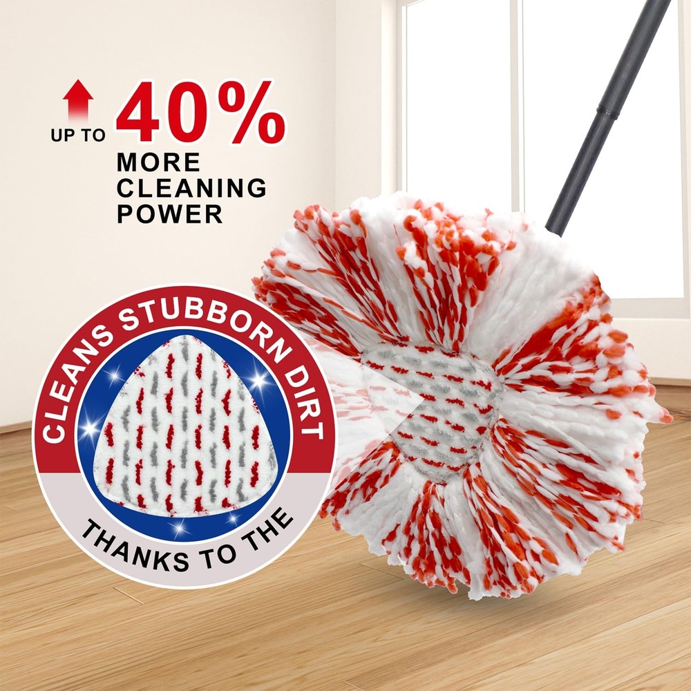 3 Pack Upgraded Deep Clean Refill Compatible with O Ceda EasyWring Spin Mop & Bu