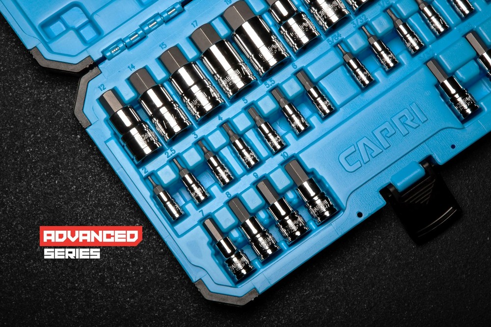 Capri Tools Master Hex Bit Socket Set Metric/SAE, 32 Piece