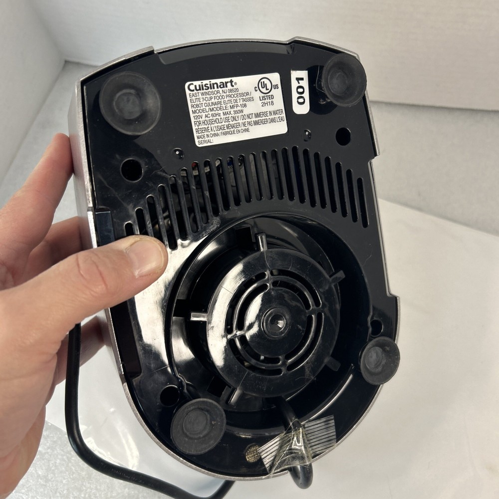 Cuisinart MFP-108 Elite Series Motor Base Only Replacement Part Silver Tested