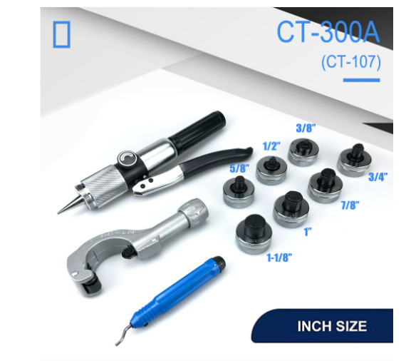 Hydraulic Tube Expander Tool Kit with Pipe Expander Heads Deburring Tool Pipe