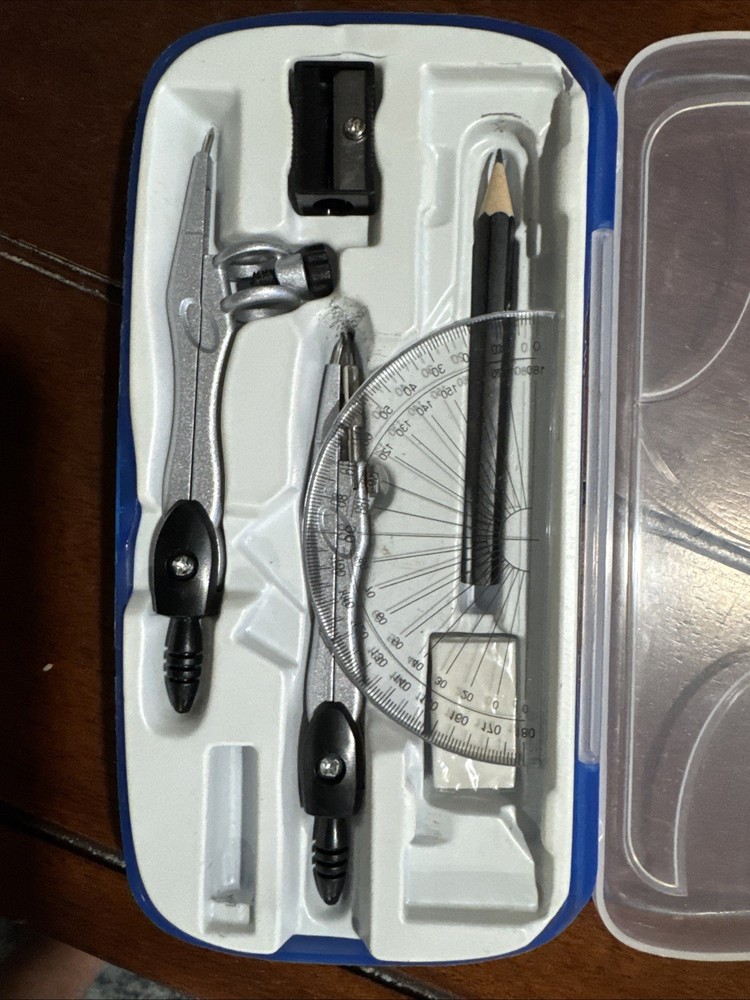 SAYEEC Geometry Set, 6 Pcs Math Protractor Compasses Kit