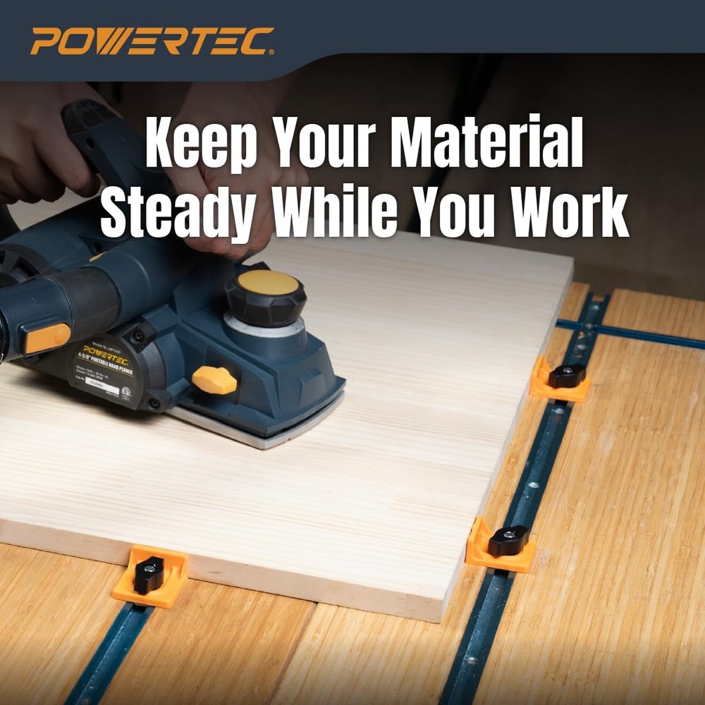 POWERTEC 72378 T-Track Inline and Short Stop Kit