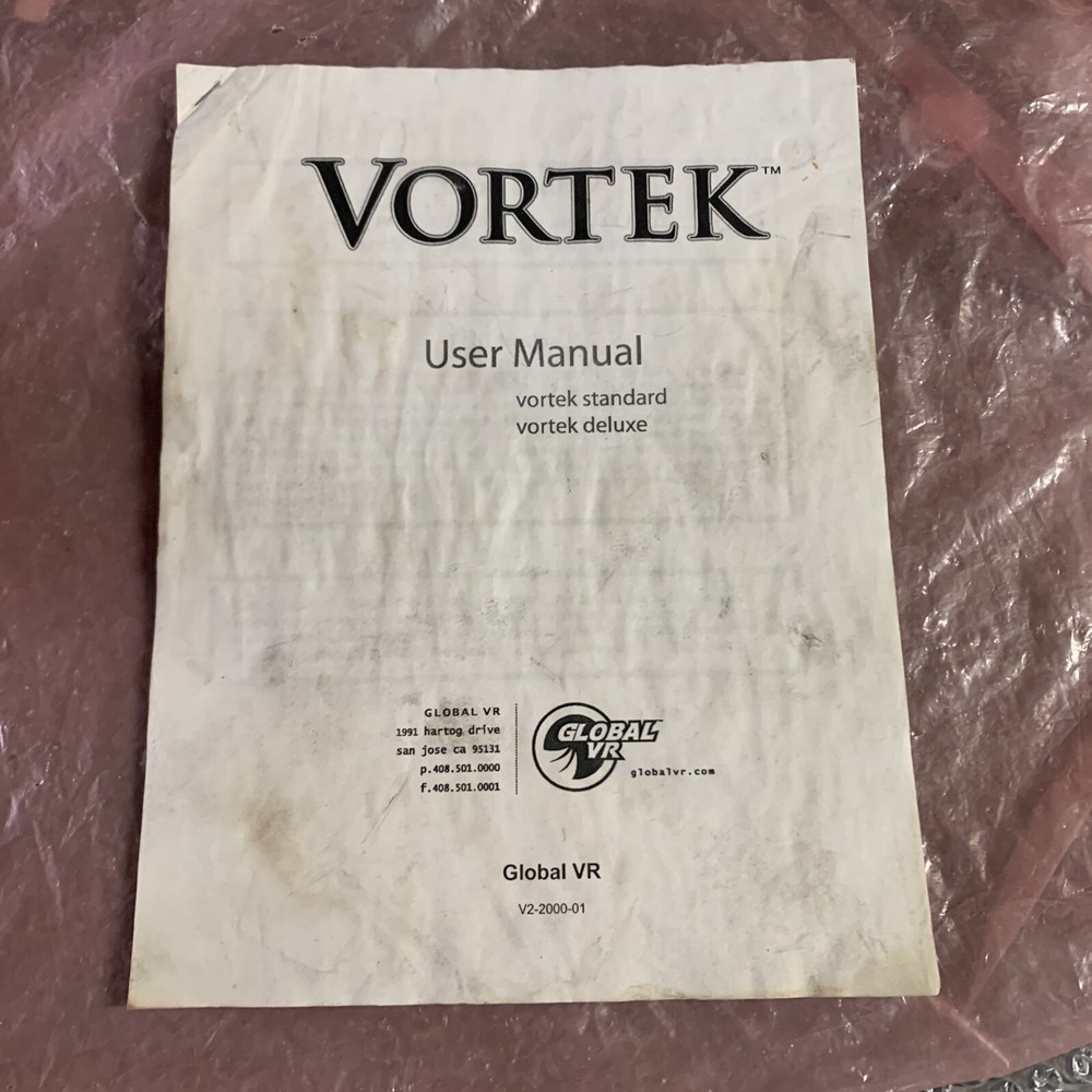 Beach head 2000 Vortex VR global,,arcade Video Game Manual