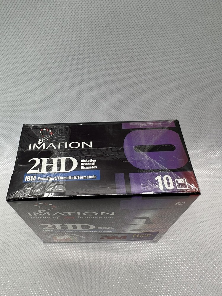 Imation 3.5" 2HD IBM Formatted Rainbow Color Diskettes 10 Pack