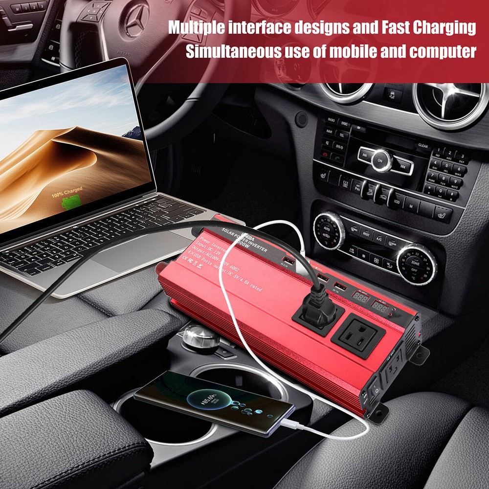 200W Foldable Mono Solar Panel & Charge Controller+Power Inverter for RV Camper