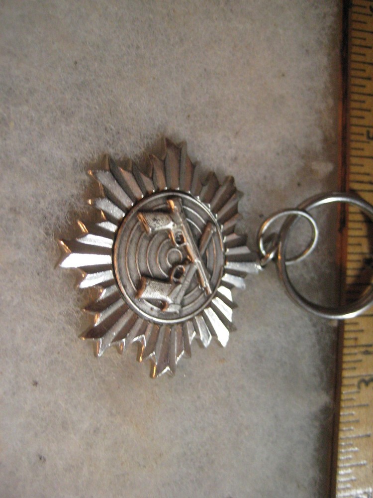 Vintage Pistol Keychain Marksman Award