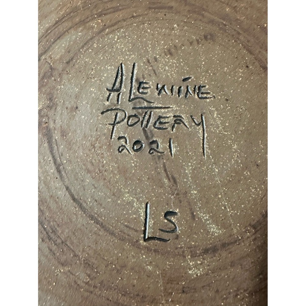 Alewine Pottery Leaf Baker Large Handthrown Ceramic Pottery Baking Dish Artisan