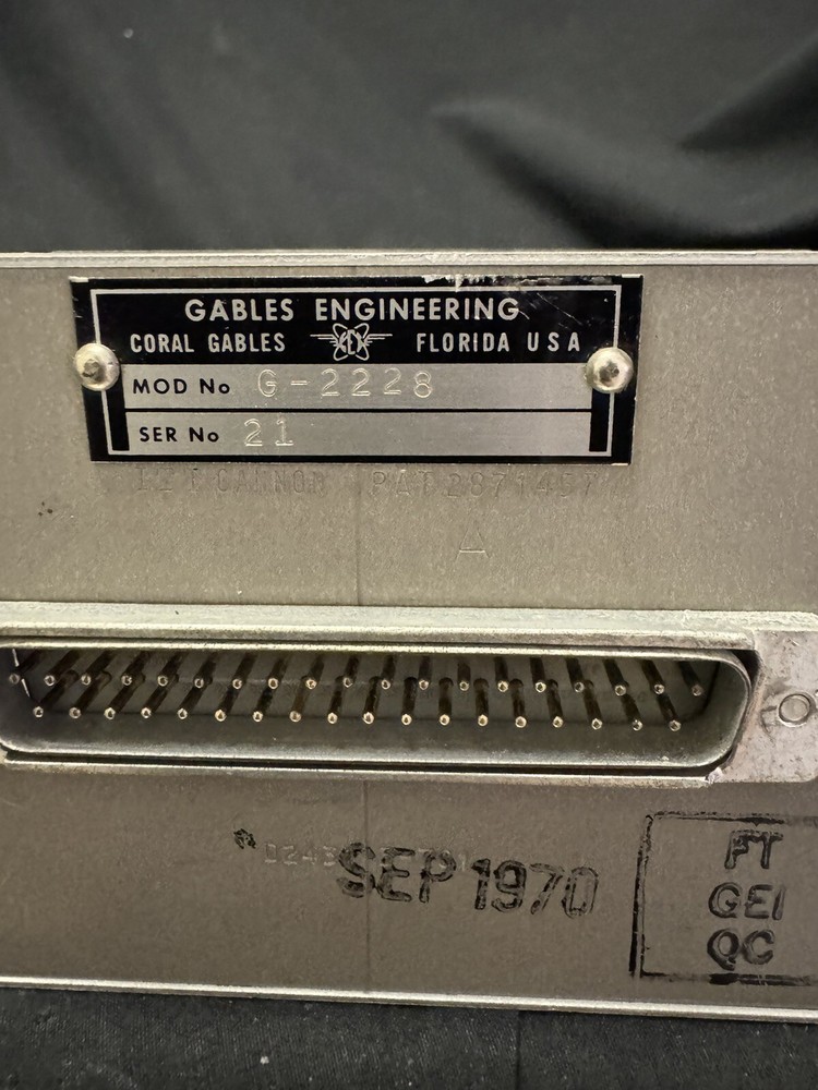 Radar Control Panel; G-2228; 21; REPAIRED