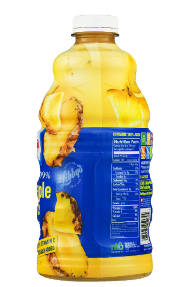 (2 pack) Libby's 100% Pineapple Juice, 64 Fl. Oz.