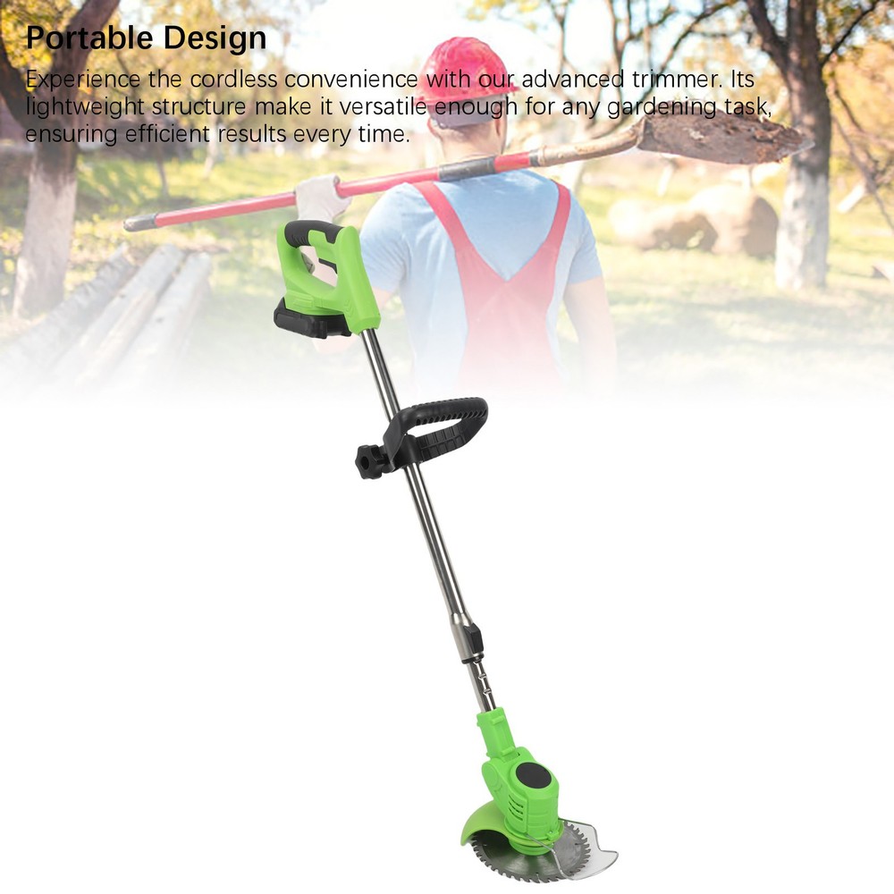 Cordless String Trimmer Brushless Electric Grass Cutter with Telescopic Handle