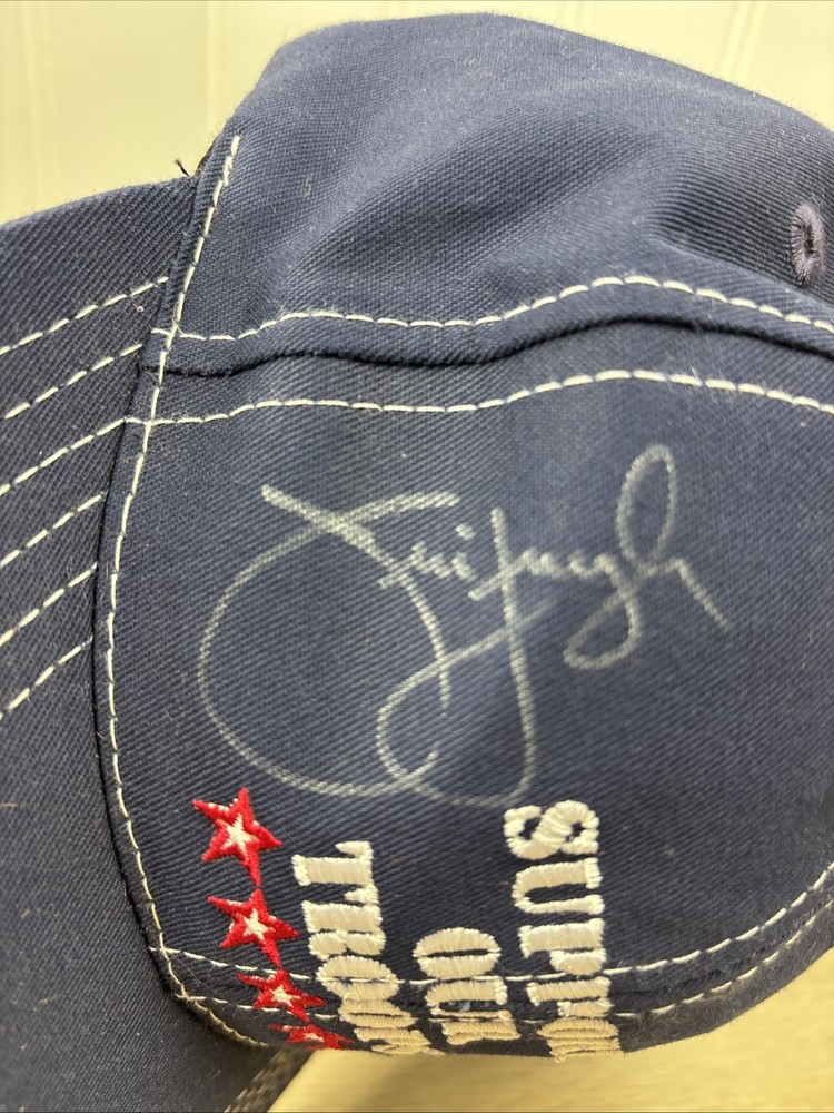 GOODYEAR SUPPORT OUR TROOPS Baseball Hat Strapback Cap Military Army Navy SIGNED