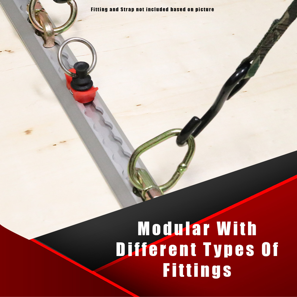 Boxer Aluminum L-Track Ultimate Tracks - 4-Pk, 6in.L x 1.75in.W, 2,200-lb