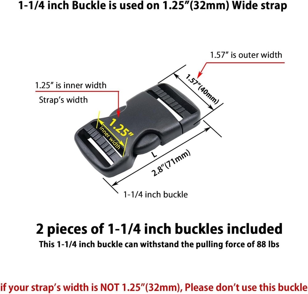 Quick Side Release Buckle, Heavy Duty Plastic Snap Buckle Clip Clasp Fastener...
