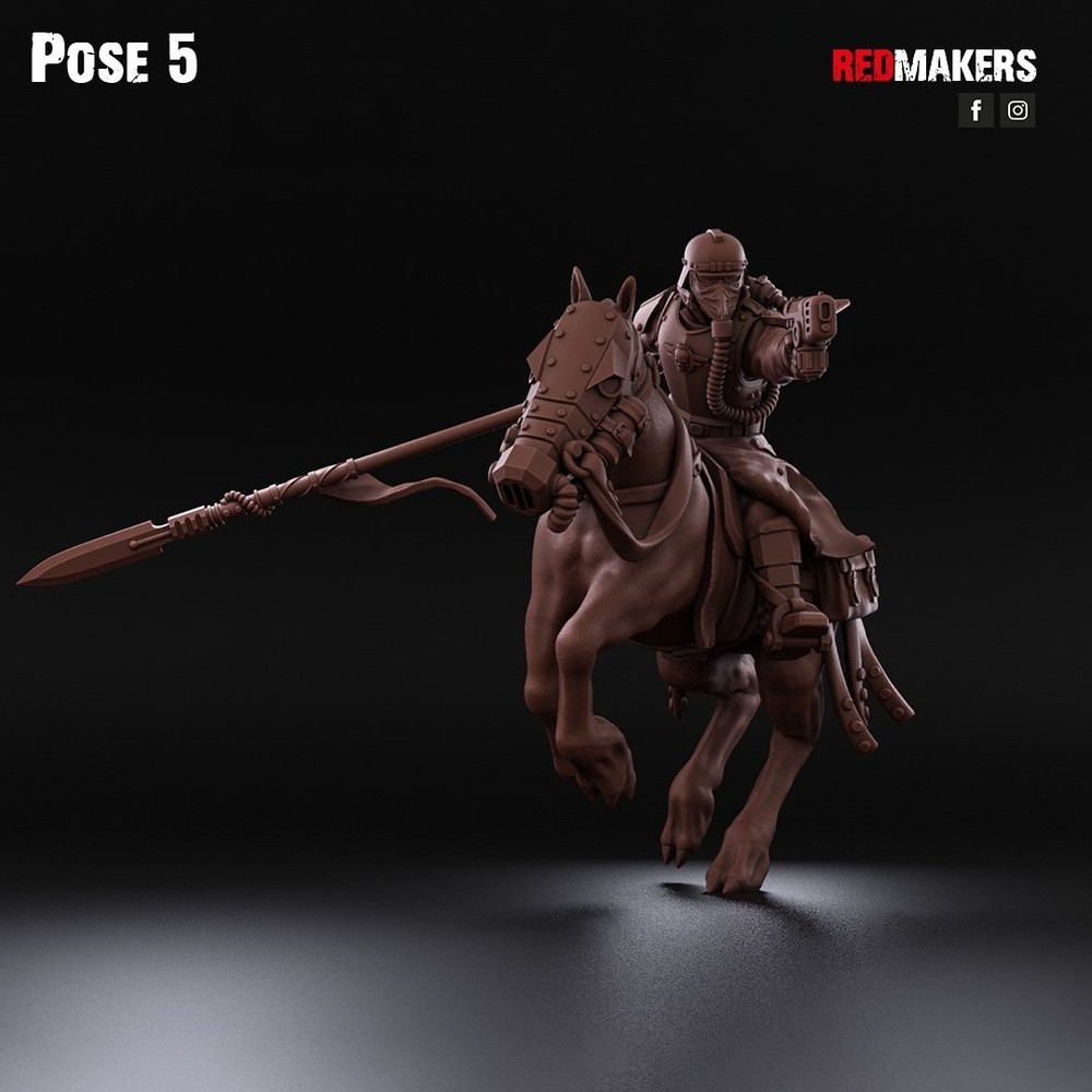 DEATH DIVISION CAVALRY SERGEANT WITH POWER SPEAR