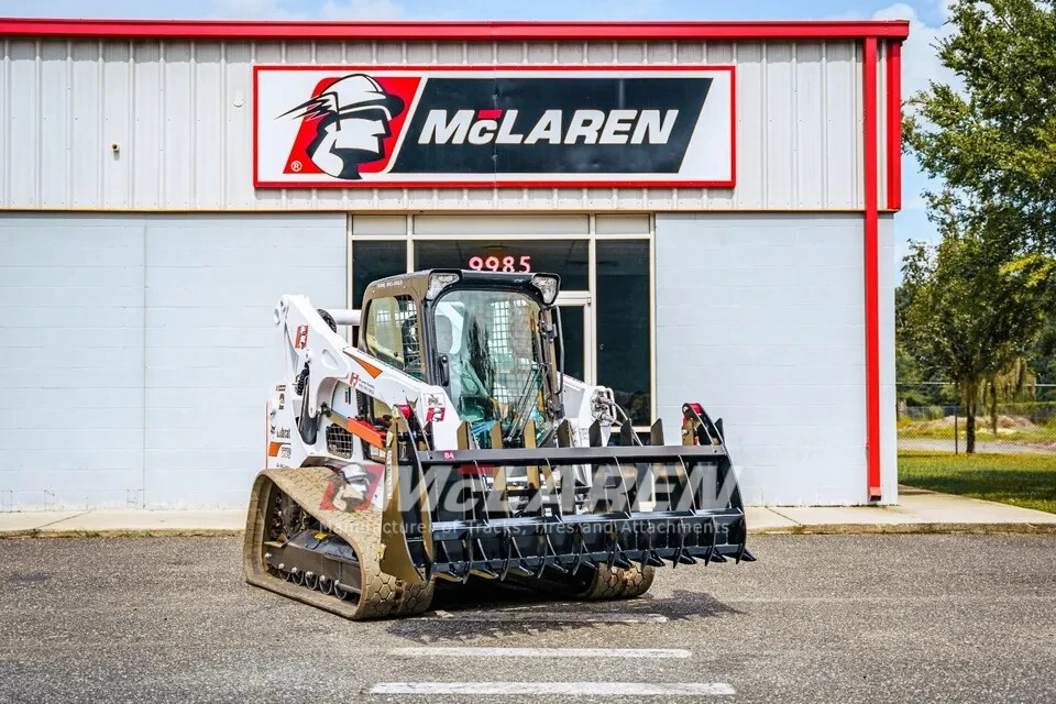 Track Loader Rock Rake Grapple Bucket Attachment for CAT 78" Wide