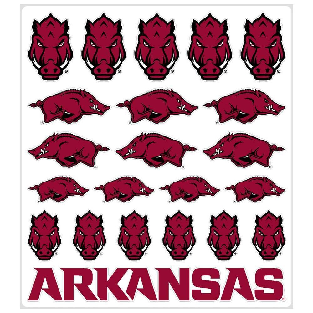 Arkansas Razorbacks Multi-Purpose Vinyl Sticker Sheet