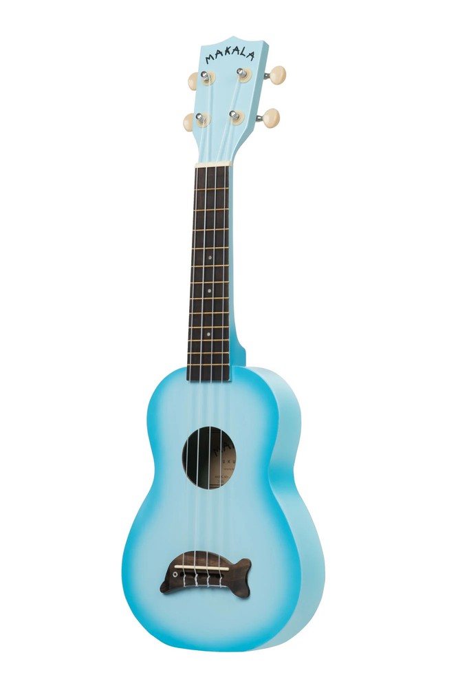 Kala Soprano Dolphin Ukulele - Light Blue Burst