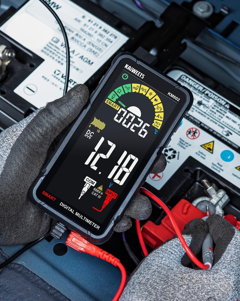 KAIWEETS Smart Multimeter KM602 Full-Screen Multimeter, Black