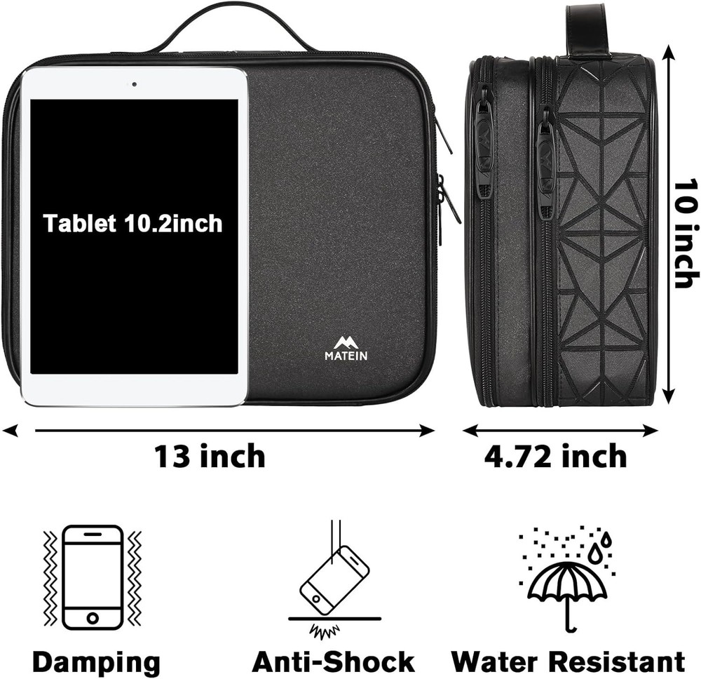 Versatile Travel Cord Organizer with Adjustable Sections for DJs - Large Size
