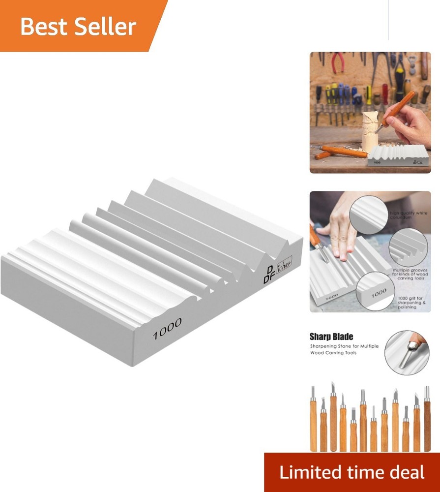 1000 Grit Sharpening Whetstone with Extra Grooves for Chisels and Gouges