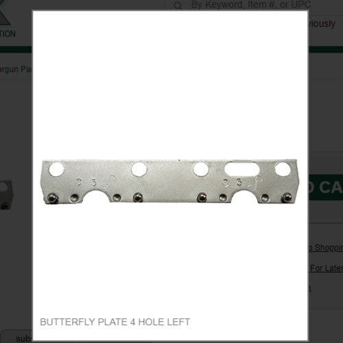 BUTTERFLY PLATE 4 HOLE LEFT #PH10-9-4HL