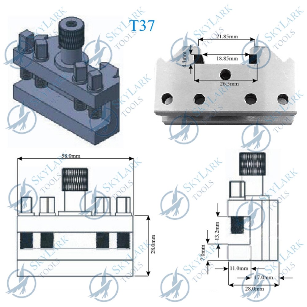 T37 HOLDER QUICK CHANGE TOOLPOST HOLDER 12MM CAPACITY SUPER 7 ML 7