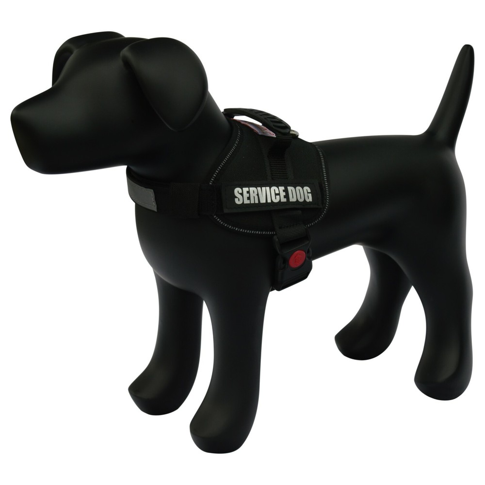 Reflective Service Dog Vest Harness – Adjustable- with Removable Patches