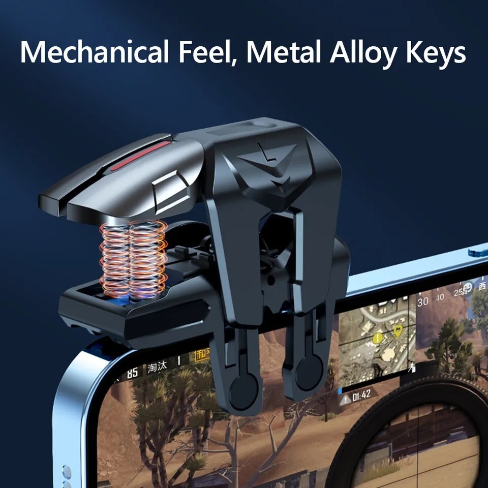 1 Pair Six Finger Operation Mobile Game Trigger Controller Gamepad for Phone