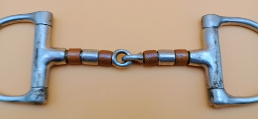 Copper Roller Snaffle D-Ring Training 5" Bit