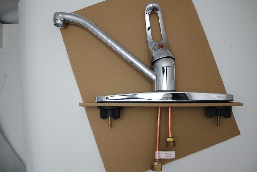 Project Source Wakebridge Single Handle Kitchen Faucet Chrome 0756561 #91b